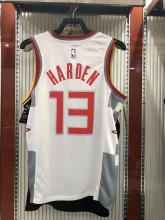 NBA  Rockets city version white 13 James Hardon  with chip  1:1