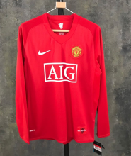 Retro Manchester united home long sleeve   2007-2008
