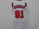 NBA Bull #91 Rodman retro white