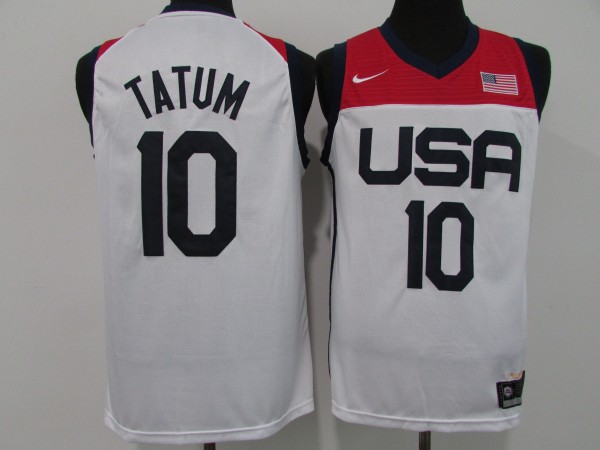 2021 Olympic version USA No. 10 Tatum white