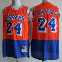 NBA Lakers #24 Kobe up orange down Blue Vintage mesh