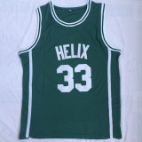Bill Walton # 33 helix High School Green Embroidered Jersey