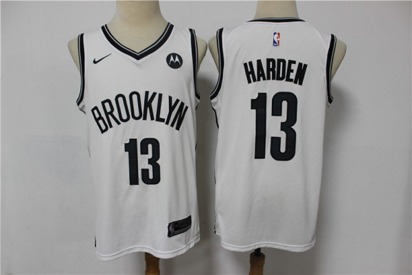 NBA 2021 Nets #13 Harden white