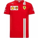 F1 Ferrari Red Short Sleeve Racing Suit(无领)