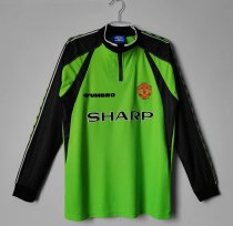 Retro Manchester United Green  Long Sleeve 1:1 1998-1999