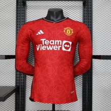 Manchester United Home Long Sleeve Player 1:1   23-24