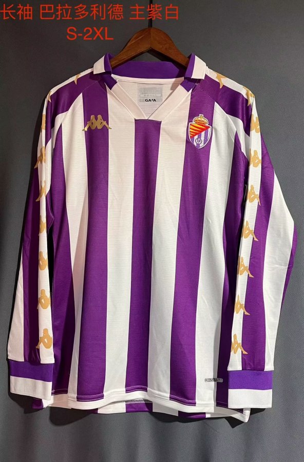 Real Valladolid   Home Long Sleeve  Fans  1:1   24 -25