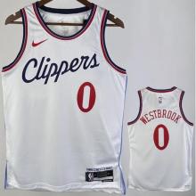 Clippers WESTBROOK #0 White NBA Jerseys 24-25