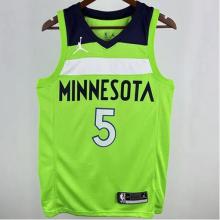 Timberwolves EDWARDS #5 Fluorescent Green NBA Jerseys 24-25