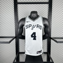 San Antonio Spurs white #4 FOX  NBA Jerseys  2025