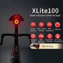 Enfitnix Bicycle taillight XLite100 Bike Brake Sensing Flashlight Cycling Auto Start/Stop Rear Light USB Charge IPX6 LED Light ENFITNLX XLITE100