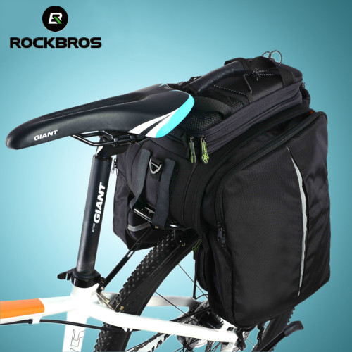 Rockbros Trunk Pannier Package Pack Cycling Bike Rear Saddle Pack Bag Multi Function Bike Bicycle Rear Carrier Bags Rear Pack12l