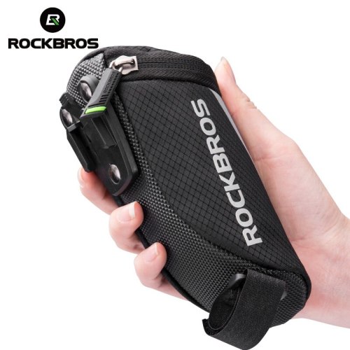 Rockbros Bike Mini Tail Bag Cycling Portable Nylon Rear Pocket Mtb Bicycle Small Reflective Seat Saddle Package Bike Accessories