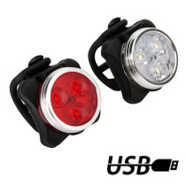 4 Modes Bicycle Light Built-in battery Rechargeable USB LED Bike Light Flashlight With Mount Bicycle Accessories
