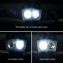 GOOFY T6 Bicycle Horn Front Light Digital Display USB Charging Double Night Riding Glare Flashlight Front Light Bicycle Accessories