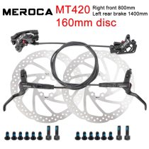 MEROCA MT420 MTB Brake bicycle Hydraulic 160mm Disc Brake Four-piston front Right / left rear brake 800 / 1400mm bike oil brake