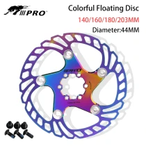 IIIPRO AR18 Bicycle Colorful Brake Disc Mountain Bike Aluminum Alloy Six Nails 203/180/160/140mm Road Floating Rotor Ultralight Parts