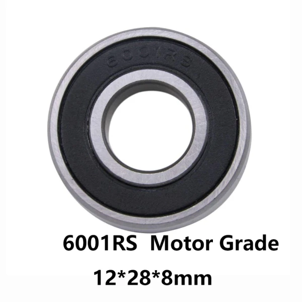 6001RS Bearing Motor Grade Cover Sealed Deep Groove Ball Miniature Bearing 6001-RS 12*28*8mm 12x28x8 52100 Chrome Steel