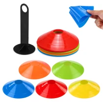 Soccer Training Sign Disc Cone Set  Pressure Resistant Cone with Plastic Stand Holder for Soccer Football Training