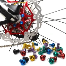 12PC Multicolor MTB Mountain Bike Stainless Disc Brake Rotor Bolts M5 X 9mm T25 Torx Disc Fixing Screws Disc Accessories