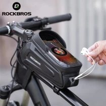 ROCKBROS Bicycle Bag B68 Waterproof Touch Screen Cycling Bag Top Front Tube Frame MTB Road Bike Bag 6.5 Phone Case Bike Accessories