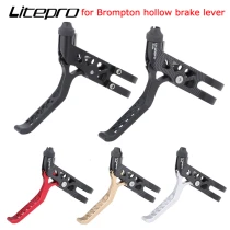 Litepro 1 Pair CNC Brake Lever Hollow For Brompton Folding Bike Brake Lever Aluminum Alloy Lightweight 72g