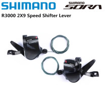Shimano SORA R3000 Flat Bar Shifter Lever 2x9 Speed Road Bike Parts 2-Way Release SL-R3000 Shifters Triggle A Pair With  Cable