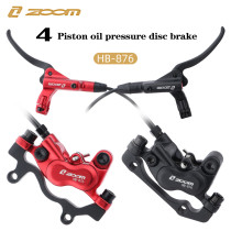 ZOOM MTB Bicycle Brake 4 Piston Strong Hydraulic Bilateral Force Brake Pure Mineral Oil New HB-876