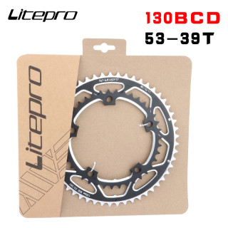 Litepro 53-39T Road Bike Crank Chainring Aluminum Alloy CNC 9/10/11 Speed Folding Bike Double Chain Wheel Crankset Litepro
