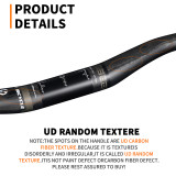 TOSEEK 720mm 780mm Bicycle Handlebar Carbon Fiber Mountain Handlebar 31.8mm  AM DH MTB Handle Bar Long Riser Bar Mtb Part