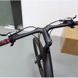 TOSEEK MTB Bike 3K matte Full carbon one-integrated handlebar with stem 90/100/110mm Mountain Bike flat handlebar stem no logo