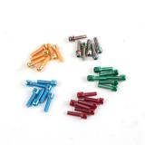 6PCS Steel Ti Titanium plated Screws With Washer M5*18mm for Bike Bicycle Stems & Handlebar 6pcs rainbow Golden Color