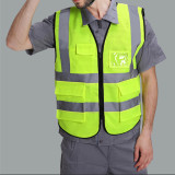2020 High Visibility Reflective Safety Vest Reflective Vest Multi Pockets Workwear Safety Waistcoat Free Shipping
