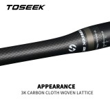 TOSEEK Matte 3K Carbon Fibre Bike Mountain Handlebar Cycling MTB Riser/Flat Handlebars 31.8mm Bicycle Parts