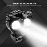 Motorcycle Headlight LED Spot Light White Yellow Driving Lamp Dual Color Owl Headlights 12V-85V for Street Bike Car ATV