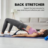 Adjustable Back Stretcher Waist Back Cracking Device Back Cracker 4 Level Spine Board Magnetic Therapy Shoulder Back Pain Relief