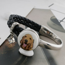 20MM dog Painted enamel metal C5257 print snaps jewelry