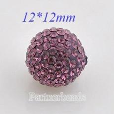 12mm Purple STELLUX Austrian crystal ball beads