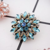 20MM design snap gold Plated with cyan Rhinestones KC8949 snaps jewelry