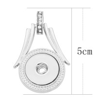 snap sliver Pendant with Vintage rhinestone fit 20MM snaps style jewelry KC0426