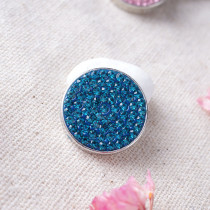 20mm snaps cyan Rhinestones Chunks Poppers With High Quality Bottom