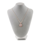 Rose Gold  Necklace with 48CM chain KS1151-S fit 12mm snaps jewelry