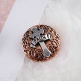 20MM faith snap Antique rose-gold plated and silver plating KC6232 snaps jewelry