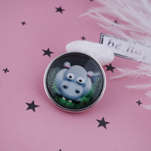 20MM snap glass Hippo C0885 interchangeable snaps jewelry