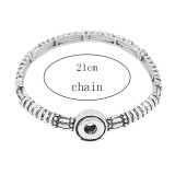 1 buttons snap sliver bracelet fit 12MM snaps jewelry KS1238-S