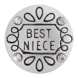 20MM Best Niece snap silver and silver plated with Rhinestone KC7518 interchangeable snaps jewelry