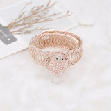 20MM Hedgehog snap Retro gold plating inlaid with white Rhinestone pearls KC7718 snap jewelry