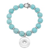 1 button Natural stone Turquoise bracelets Fit 20MM snaps chunks KC0849