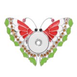 1 snaps button interchange brooch plating sliver with Rhinestones and enamel KC1213 snaps jewelry