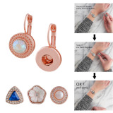 snap Rose Gold earring fit 12MM snaps style jewelry KS1144-S